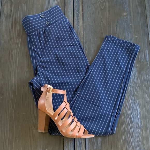 ❤️Blue pinstripe trousers ❤️ - Picture 1 of 2